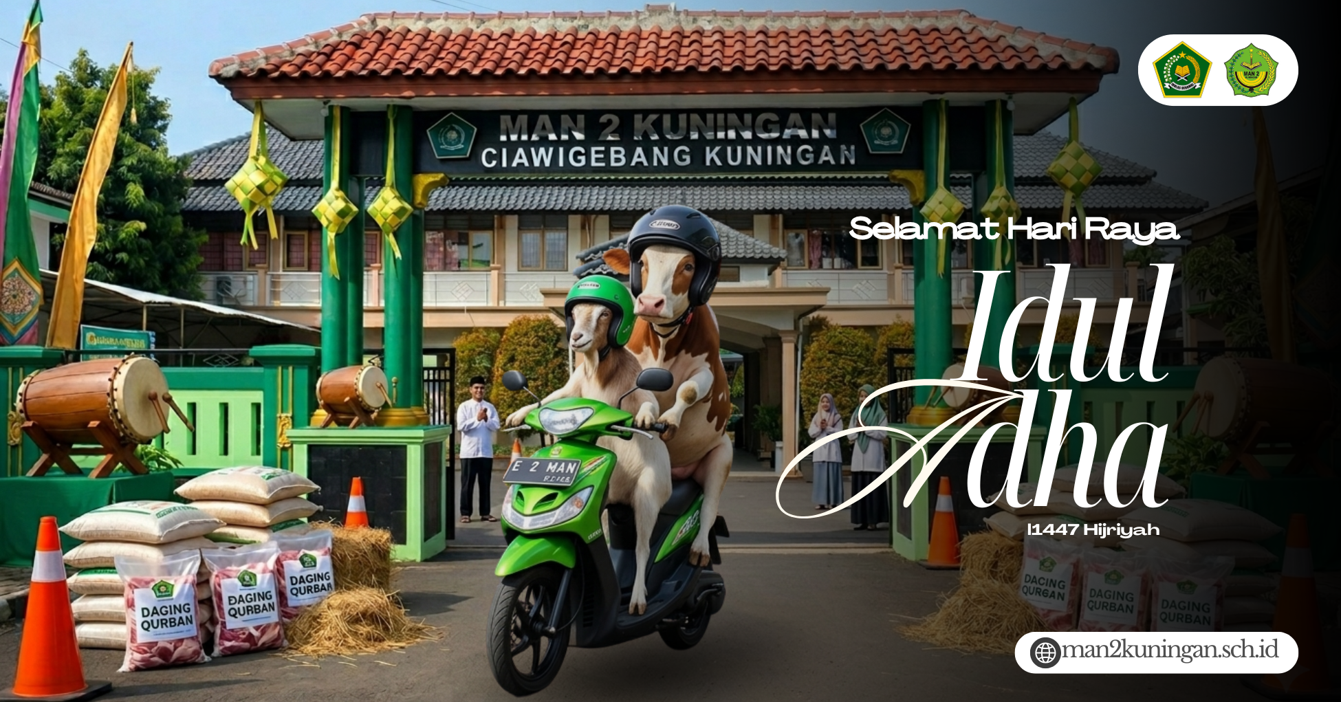 You are currently viewing Keluarga Besar MAN 2 Kuningan Mengucapkan Selamat Hari Raya Idul Adha 1447 H